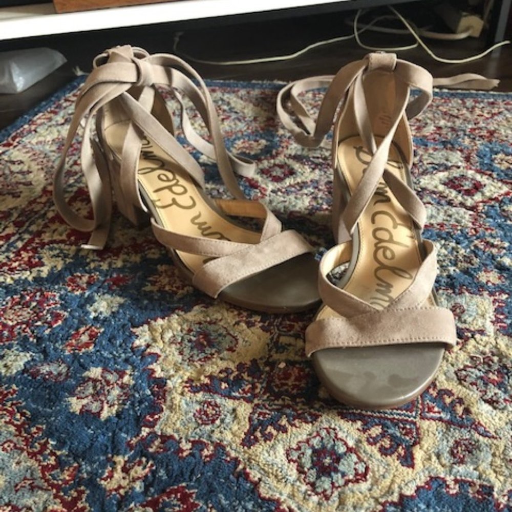 Sam Edelman Sheri Suede Ankle-Wrap Sandal